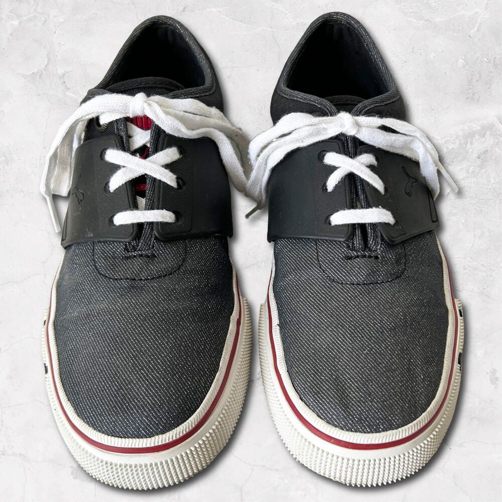 Puma Sport Lifestyle Women's 8 Casual Sneakers Grey Canvas Lace Up Skate Shoes